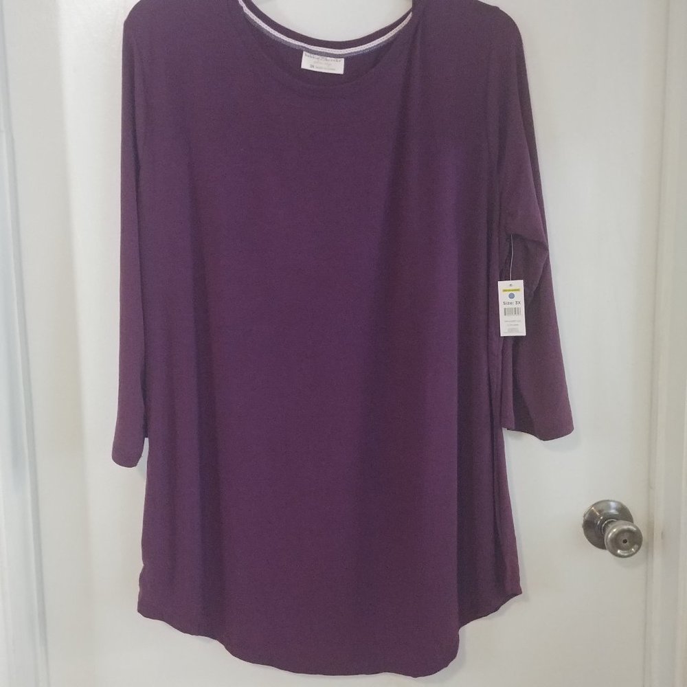 NWT Bobbie Brooks Solid Purple SoftTee-Shirt